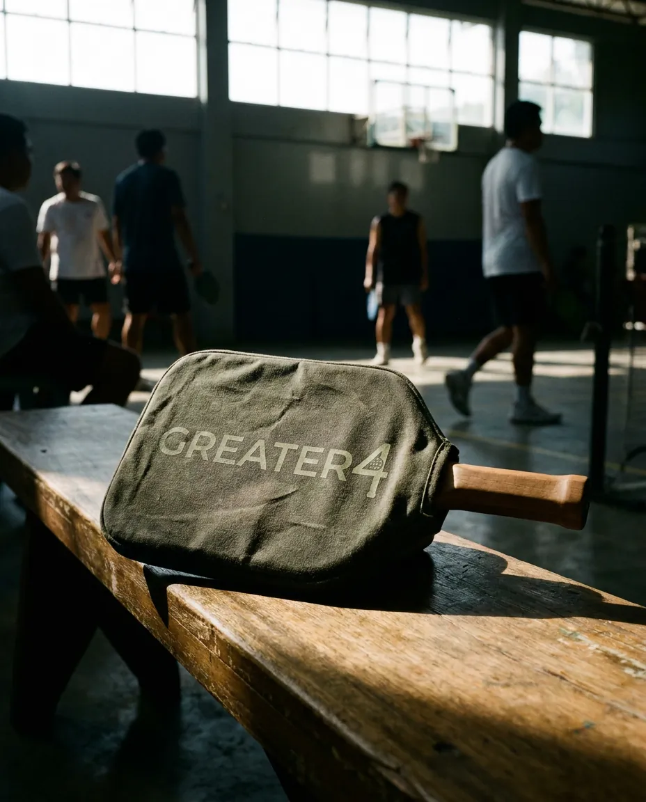Paddle Sleeve — Felt-lined canvas cover. Stops the edge guard wrecking everything else in the bag.